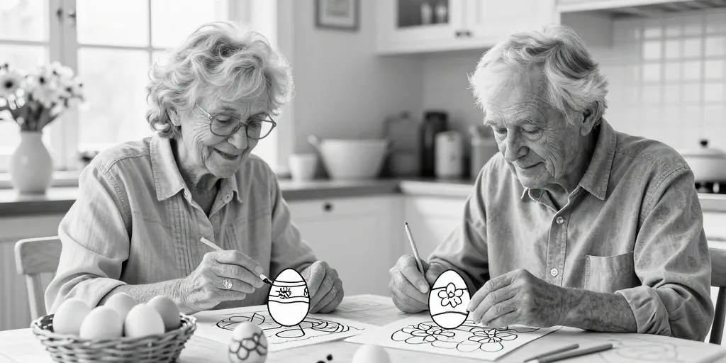 Dessins à imprimer Pâques : Les 10 coloriages A4 faciles pour seniors
