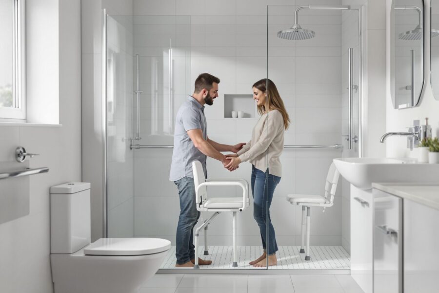 amenagement de salle de bain pour handicapé