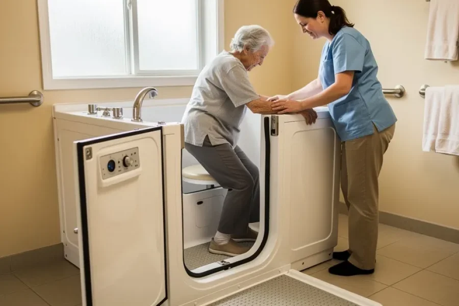 baignoire porte senior