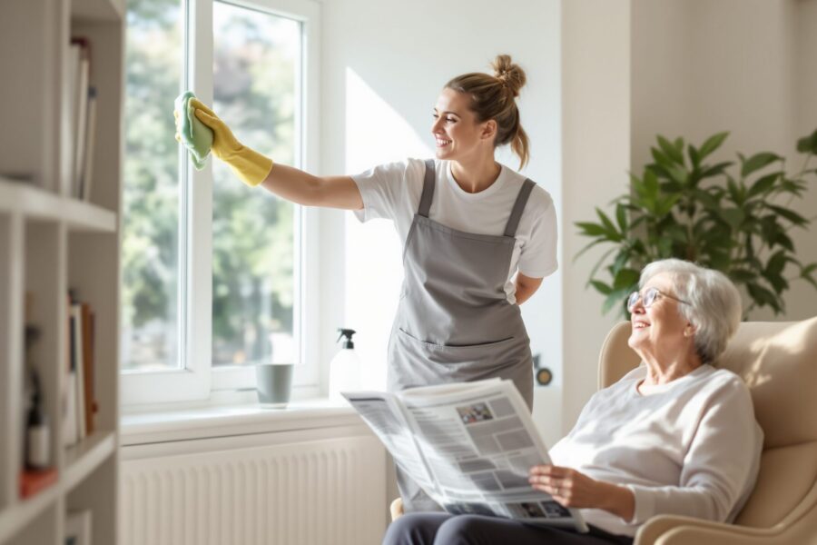 Comment se déroule une prestation de service de nettoyage à domicile pour les seniors ?