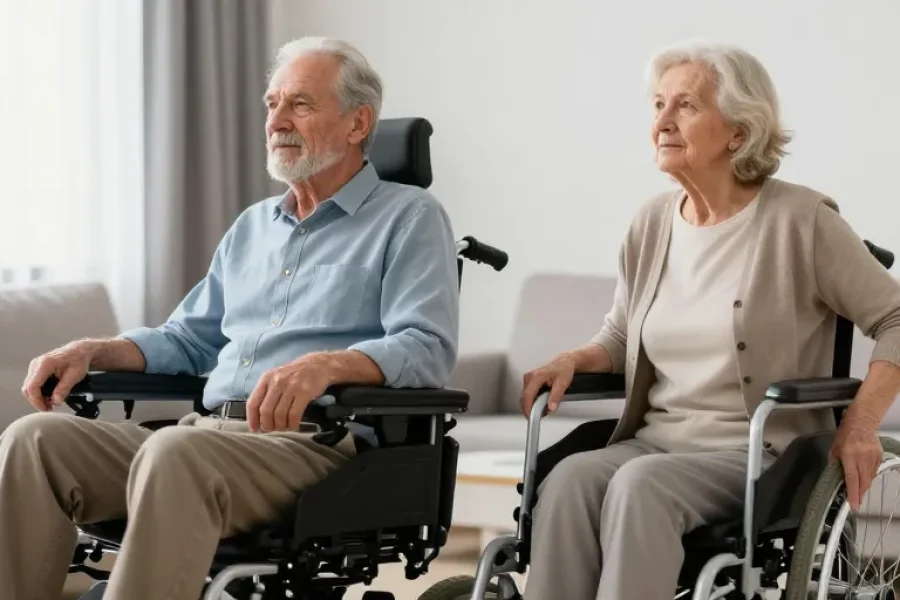 fauteuil roulant personne âgée